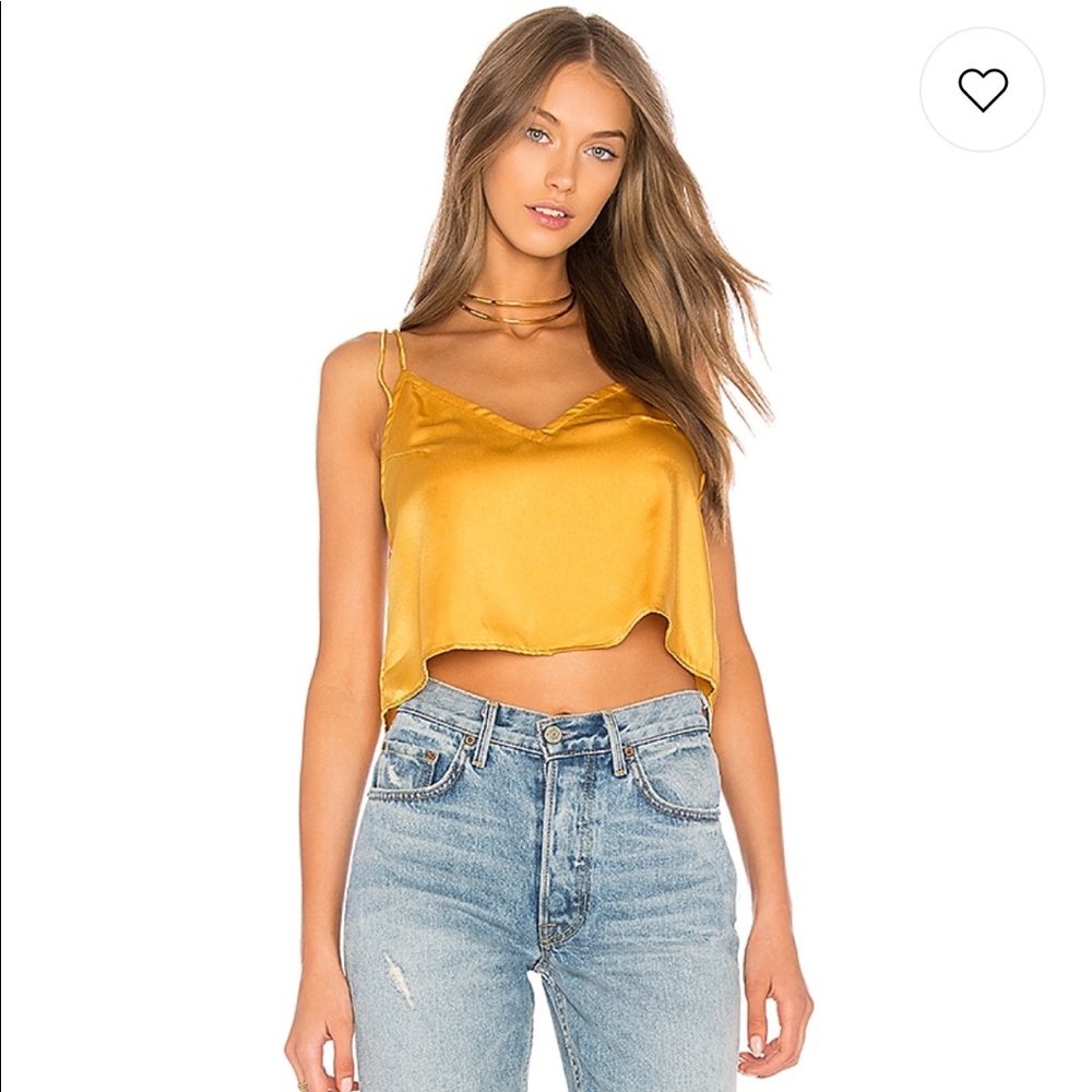 Only worn once. Motel Elagana top in mustard